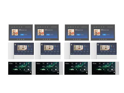 Daily Electrical Appliances For Modern Kitchen Showcased On Multiple Digital Screens 3d model
