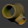 Natural Tree Trunk Plant Decor With Brown Yellow Texture And Round Hole Design