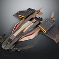 Futuristic Interstellar Spaceship Design With Aerodynamic Structure And Engine Modules