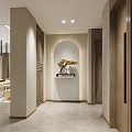 Elegant Modern Beauty Hair Salon Open Space Interior With Styling Stations And Equipment