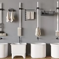 Modern mop pool mop pool mop pool basin faucet towel rack mop 3d model