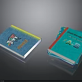 Colorful Children's Books With Cartoon Character ABC Letters And Learning Design