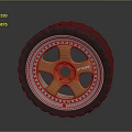 Car Parts Copper Colored Wheel Rim With Black Sport Tire Design