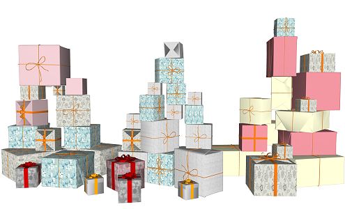 Modern Gift Box Gift Packaging Box 3d model