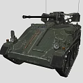 Military Tank With Cannon Tracks Antenna And Detailed Military Style Design