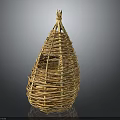 Handmade Woven Teardrop Shaped Household Basket For Practical Storage And Decorative Use