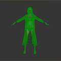 Female 3D Game Movie Character With Reddish Brown Hair White Bodysuit And Long Coat
