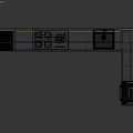Modern Kitchen Interior With Gray Cabinets Marble Countertop And Built in Appliances