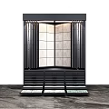 Modern Display Shelving Unit For Multi Layer Stone Tile Material Samples 3d model