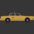 Vintage Yellow Taxi Cab With Black Roof And Classic Exterior Design