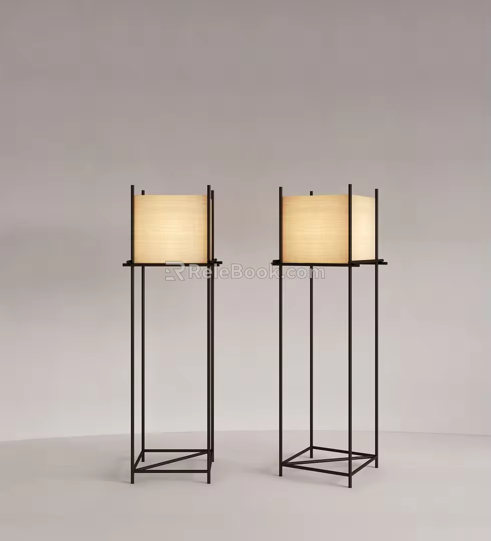 Minimalist Floor Lamp Metal Floor Lamp 3d model