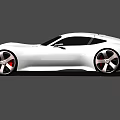 White Mercedes Sports Car Parked On Green Lawn With Trees And City View