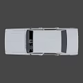 Vintage White Four Door Sedan With Classic Design Front Grille And ROYCE License Plate