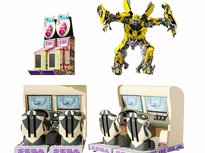 Modern game machine entertainment video game equipment 3d model