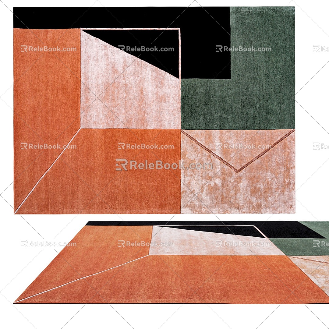 Modern Simple Carpet Carpet Simple Carpet Square Carpet 3d model