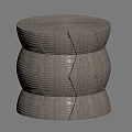 Modern Log Bench 3d model
