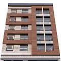 Modern Multi Storey Residential Building With Brown And Beige Facade And Large Windows