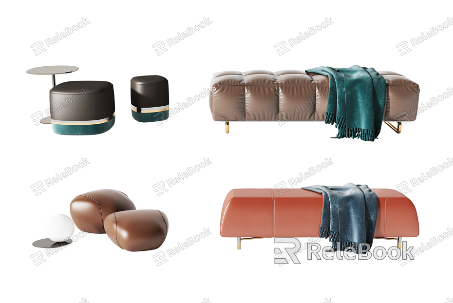 Modern sofa stool sofa stool combination model