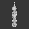 Futuristic Yellow And Orange Weapon With Intricate Mechanical Design And Red Strap
