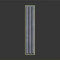 Multiple Long Smooth Metal Tubes With Reflective Surface On Dark Background 3d model