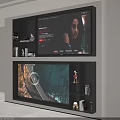 Modern Entertainment Center Design With TV Storage Shelves And Decorative Accents