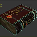 Vintage The Golden Rose Book With Red Cover And Golden Flower Decorations