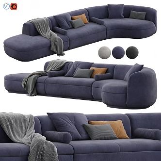 Baxter Comfortable Sofa 3d model