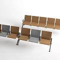 Modern Public Chairs Design With Brown Gray Seats And Metal Legs For Public Areas