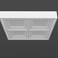 White Modern Ceiling With Square Grid Panel Design For Interior Spaces 3d model