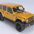 Yellow Off-road Vehicle With Black Alloy Wheels And Rugged Exterior Design
