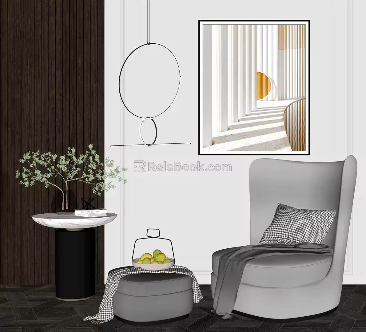 Modern Single Sofa Single Sofa Side Combination 3d model