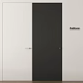 Modern Black And White Hinged Door Design By Poliform With Sleek Panels