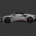 White Sleek Convertible Sports Car With Black Roof And Red Rims
