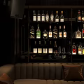 Luxurious KTV Interior With Leather Sofa Mirrored Walls And Decorative Ceiling Design