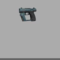 Futuristic Sci Fi Pistol With Blue Black Design And Detailed Modern Components