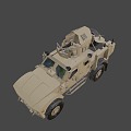 Armored weapon vehicle 3d model