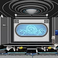 Luxurious KTV Interior With Modern Lighting And Digital Screen Design 3d model