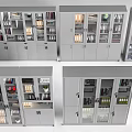 Modern Metal Storage Cabinets With Glass Doors And Multiple Compartments For Office Home
