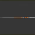 Futuristic Mechanical Sword Featuring Metallic Blade And Orange Gray Handle For Sci Fi Weapon Design