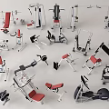 Diverse Sports Equipment Collection For Fitness Training Including Dumbbells Weight Machines And Gear