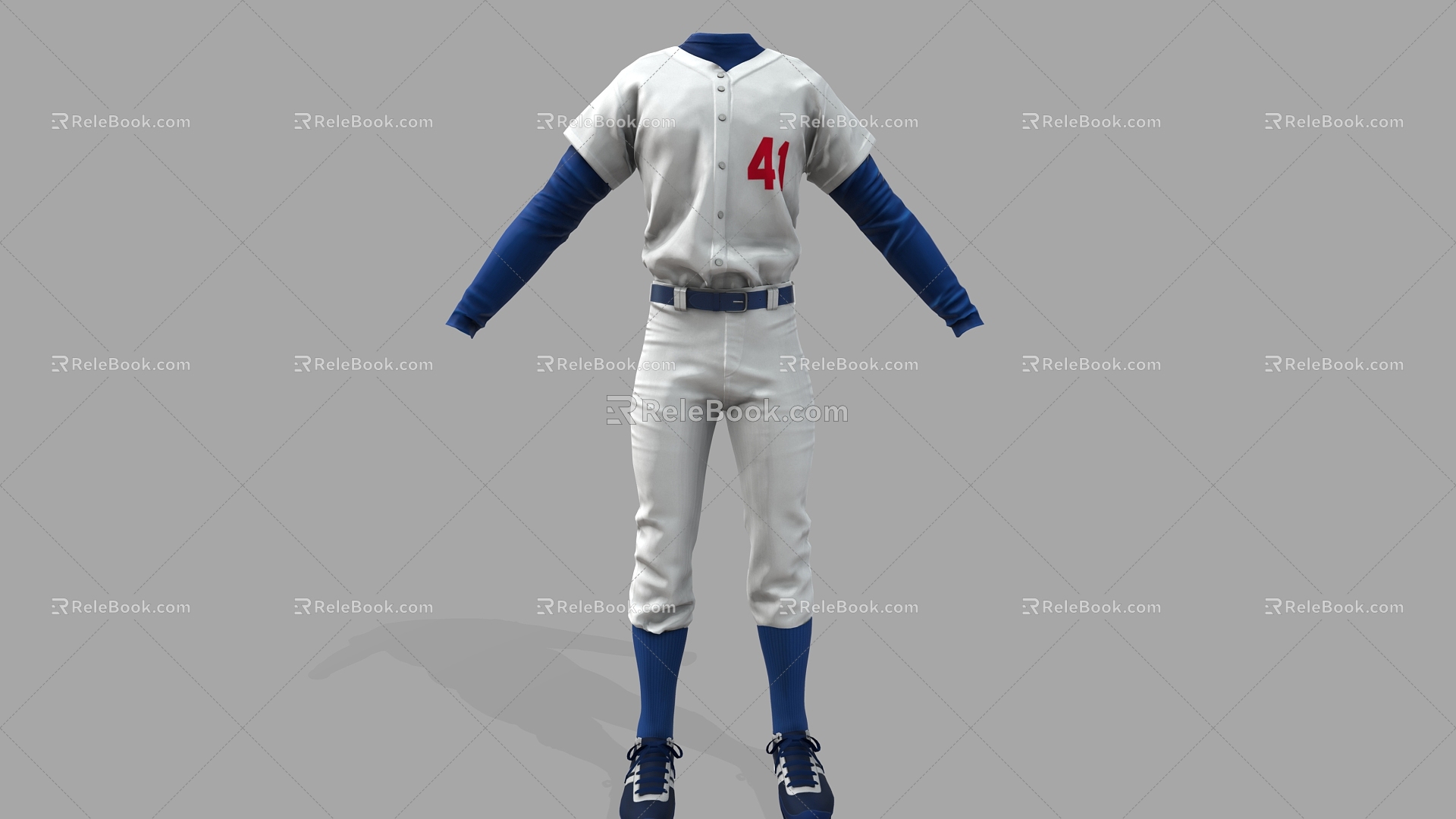 Realistic Clothes Men's Baseball Suit and Shoes Realistic Clothes Men's Baseball Suit and Shoes Sportswear Sportswear suit Ball Suit 3d model