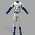 Realistic Clothes Men's Baseball Suit and Shoes Realistic Clothes Men's Baseball Suit and Shoes Sportswear Sportswear suit Ball Suit 3d model