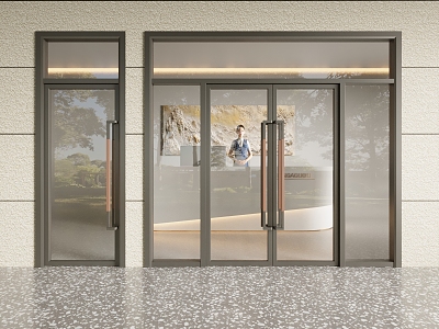 modern glass door shop door shop door glass double door model