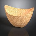 Light Brown Handmade Woven Storage Basket For Home Organization And Decor