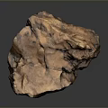 Unique Natural Wooden Stone With Brown Texture Rough Surface And Organic Form