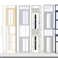 Modern Display Cabinets with Various Colors Glass Doors and Open Shelves Design