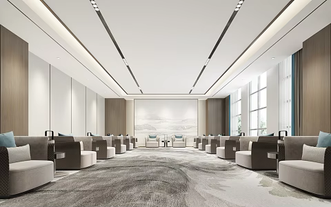 Modern Reception Room 3d model