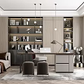Modern Study Simple Study 3d model