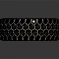 Truck Tire With Deep Tread Pattern And Metal Rim On Dark Background