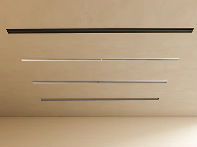 Modern Air Conditioner Vents In Black And Silver Ceiling Mounted Design 3d model